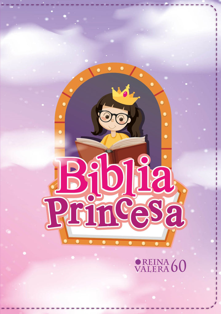 BIBLIA RVR 1960 BOLSILLO PARA NIÑAS PRINCESA VINILO CON CIERRE