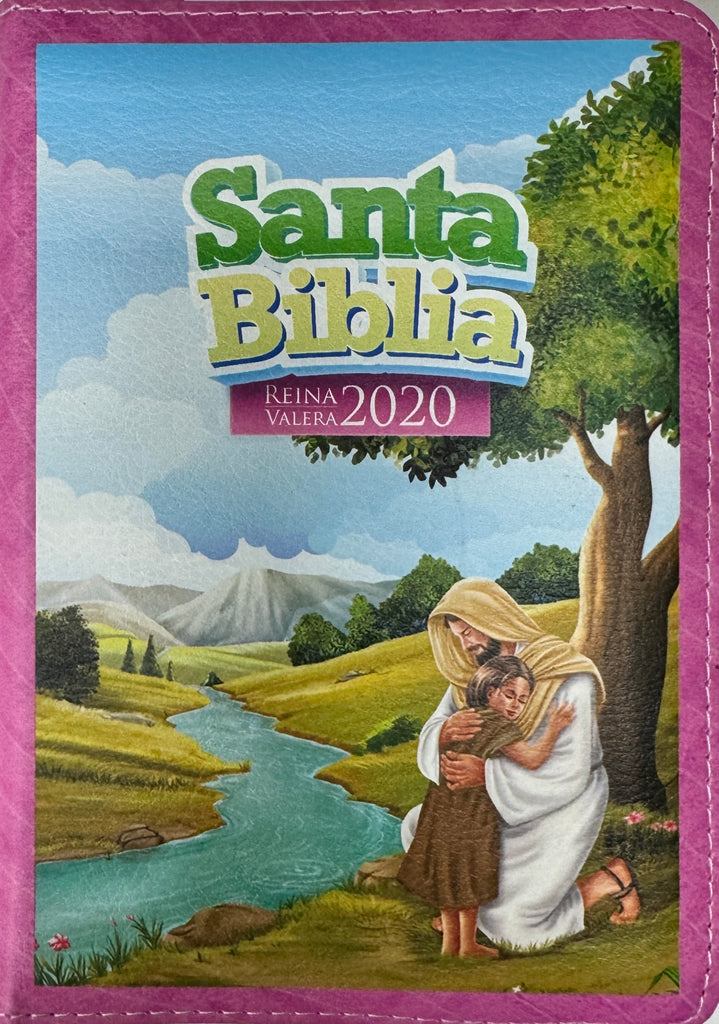 Biblia RVR 2020 para Niñas Rosada Vinilo con Cierre